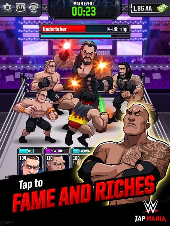 WWE Tap Mania screenshot - SEGA Universe